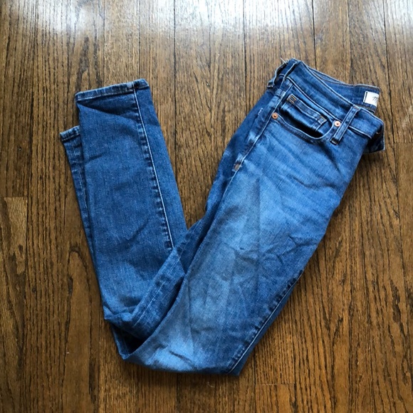Madewell Denim - Madewell 8" Skinny Classic Stretch Ankle Crop Blue Denim Jeans